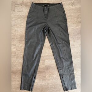 Zara black faux leather Dress Pants Size Medium 8-10